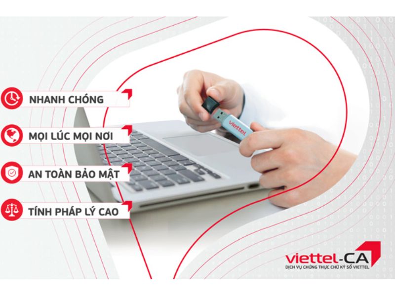Hóa đơn Viettel Bình Sơn Quảng Ngãi 2 Ưu điểm vượt trội của ký số Viettel CA