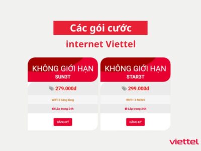 Các gói cước internet viettel