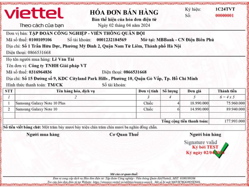 Tổng hợp những yếu tố ảnh hưởng đến tốc độ mạng internet 3 Hóa đơn bán hàng